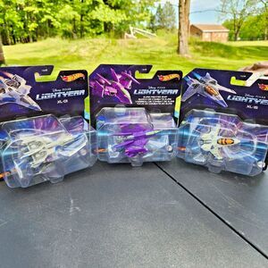 Disney Pixar Hot Wheels Lightyear Diecast XL-15 Fighter, XL-01, Zurg Fighter (3)